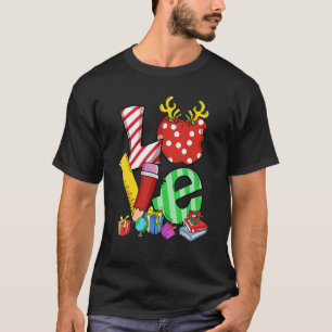 Camiseta Profesor de amor Matemáticas Navidad Profesor de l