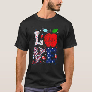 Camiseta Profesor de amor patriótico 4 de julio Independenc