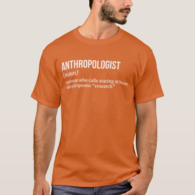 Camiseta Profesor de antropología - Difícil definición de t (Anverso)
