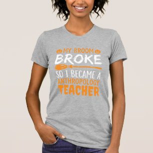 Camiseta Profesor de Antropología Escoba Rota Diseño de Hal