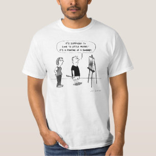 Camiseta Profesor de arte de dibujos animados humorísticos