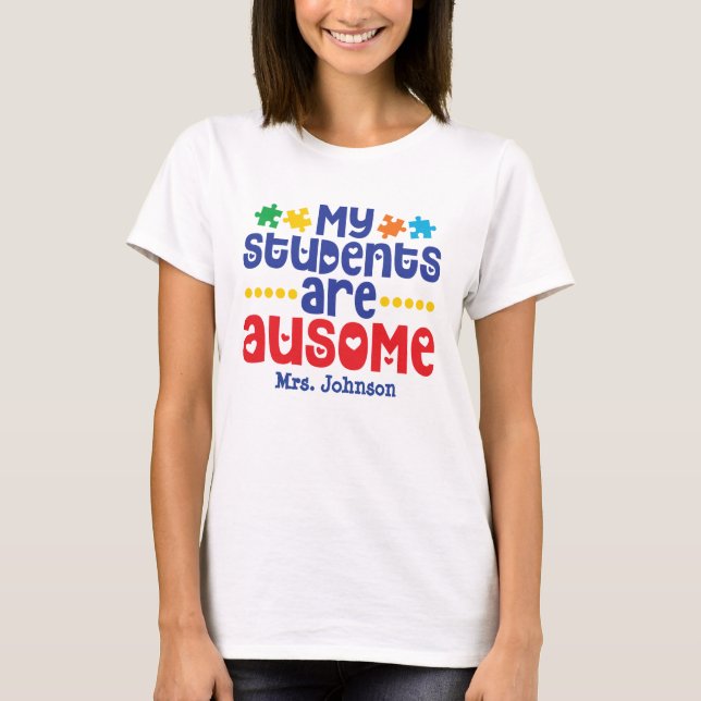 Camiseta Profesor de autismo personalizado (Anverso)