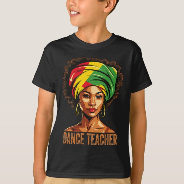 Camiseta Profesor de baile afro afroamericano historia negr (Anverso)