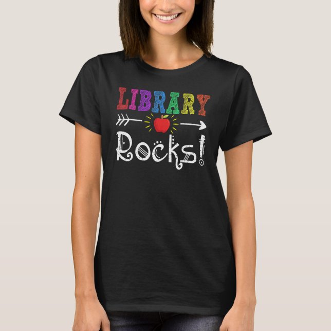 Camiseta Profesor De Biblioteca De Equipo De Bibliotecas De (Anverso)