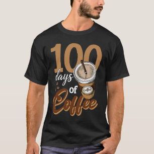Camiseta Profesor de café  100 Tazas de Café 100º Día de Es