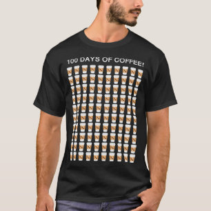 Camiseta Profesor de café 100 tazas de café 100 días de esc