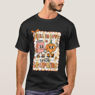 Camiseta Profesor de Calabaza Preppy Otoño Enamórate del Ap