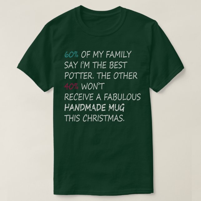 Camiseta Profesor de cerámica de cerámica (Diseño del anverso)