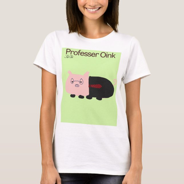 Camiseta profesor de cerda de amiga del gato gordo de las m (Anverso)