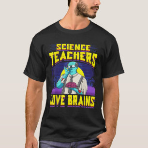 Camiseta Profesor de Ciencia Brava Halloween Zombie