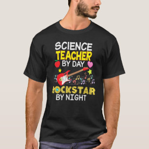 Camiseta Profesor De Ciencia Por Día De La Noche Rockstar D