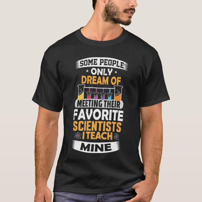 Camiseta PROFESOR DE CIENCIA Tee Teach Biology Physic (Anverso)
