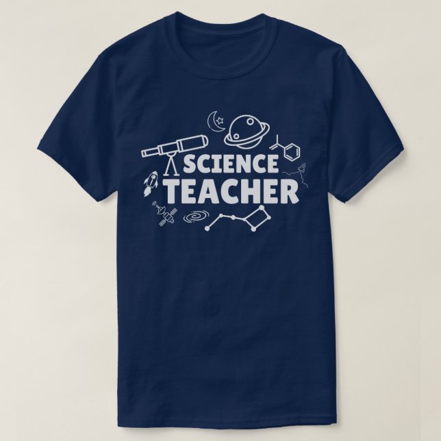 Camiseta Profesor de ciencias 9 (Diseño del anverso)