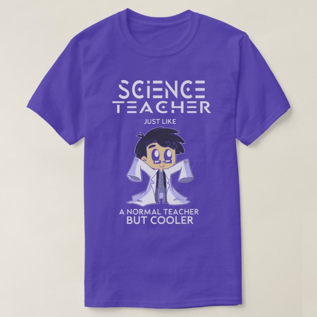 Camiseta Profesor de ciencias al igual que profesor normal  (Diseño del anverso)