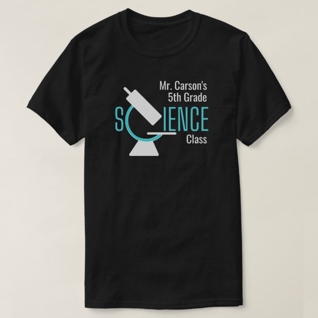 Camiseta Profesor de Ciencias | Clase personalizada de micr (Diseño del anverso)