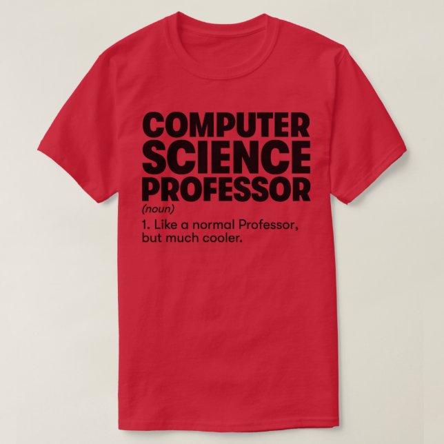 Camiseta Profesor de ciencias de la computación (Diseño del anverso)