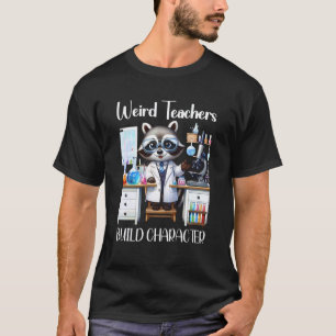 Camiseta Profesor de ciencias Mapache Retro Maestros raros 