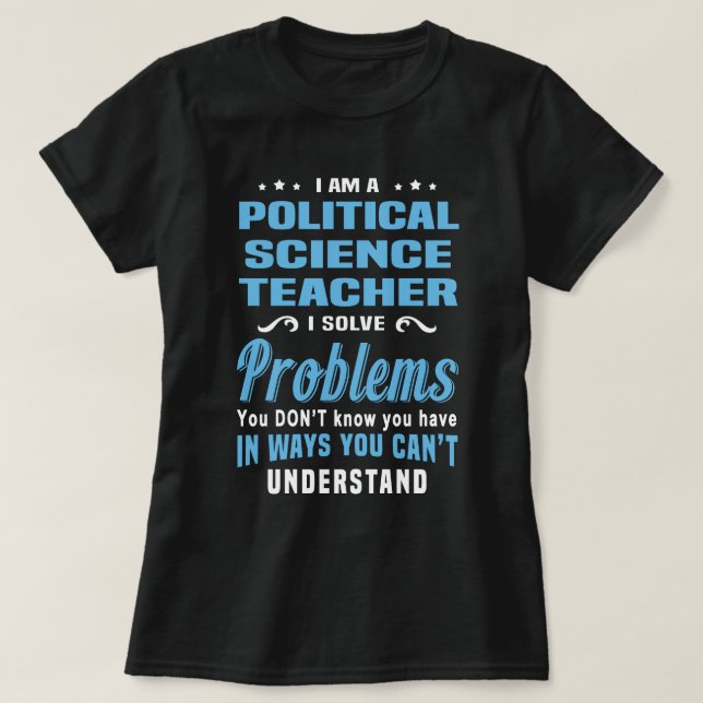 Camiseta Profesor de Ciencias Políticas (Diseño del anverso)