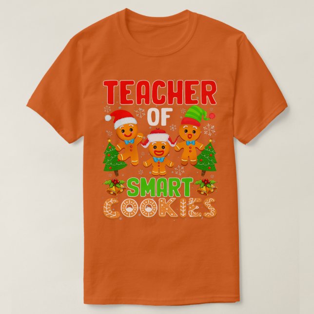 Camiseta Profesor De Cookies Inteligentes Profesor De Santa (Diseño del anverso)