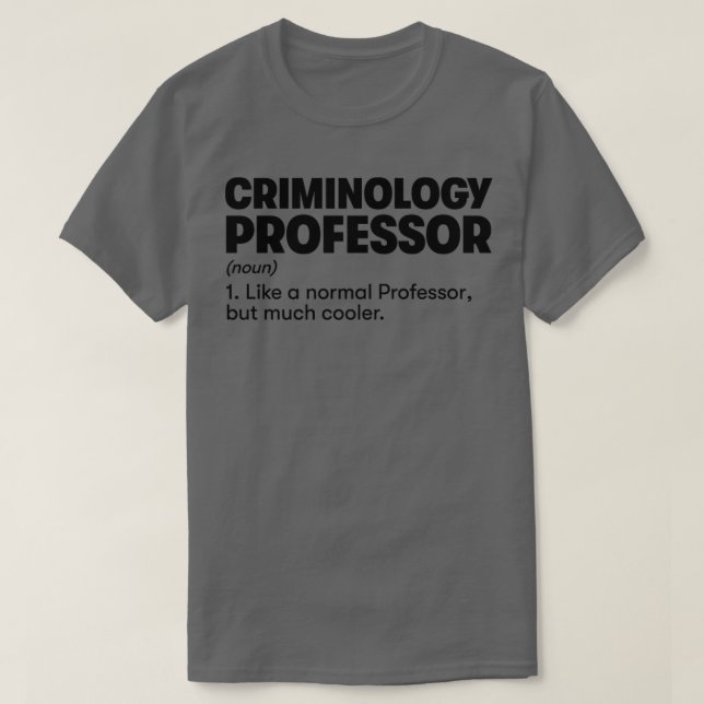 Camiseta Profesor de Criminología (Diseño del anverso)