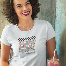 Camiseta Profesor de cuarto grado Retro Personalizado