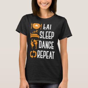 Camiseta Profesor de danza de baile de repetición de baile 