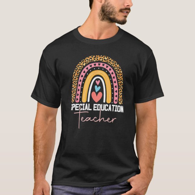 Camiseta Profesor de Educación Especial Sped Ed SPED Leopar (Anverso)