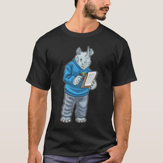 Camiseta Profesor de educación física rinoceronte (Anverso)