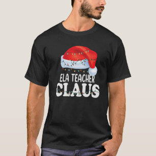Camiseta Profesor de ELA Santa Claus Navidades graciosos co