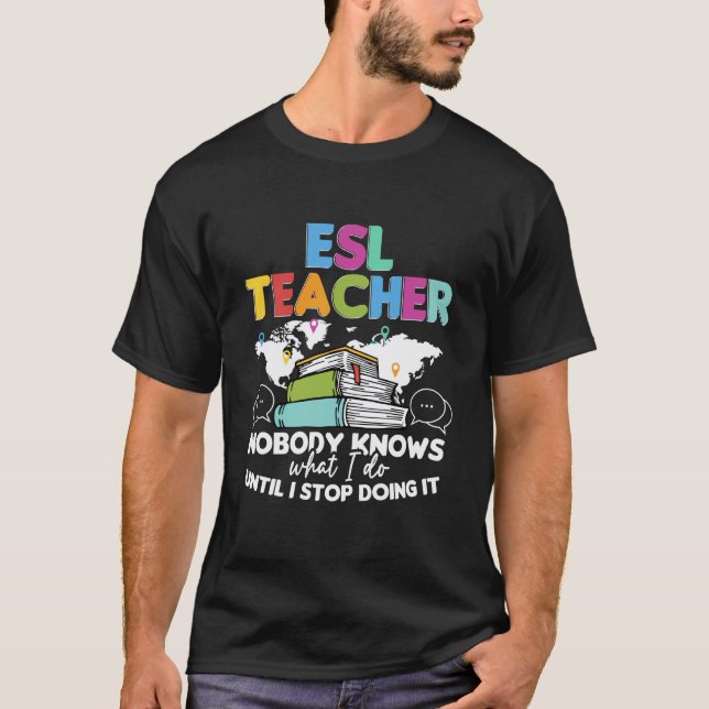 Camiseta Profesor de ELE Inglés Segunda Lengua Multilingüe  (Anverso)