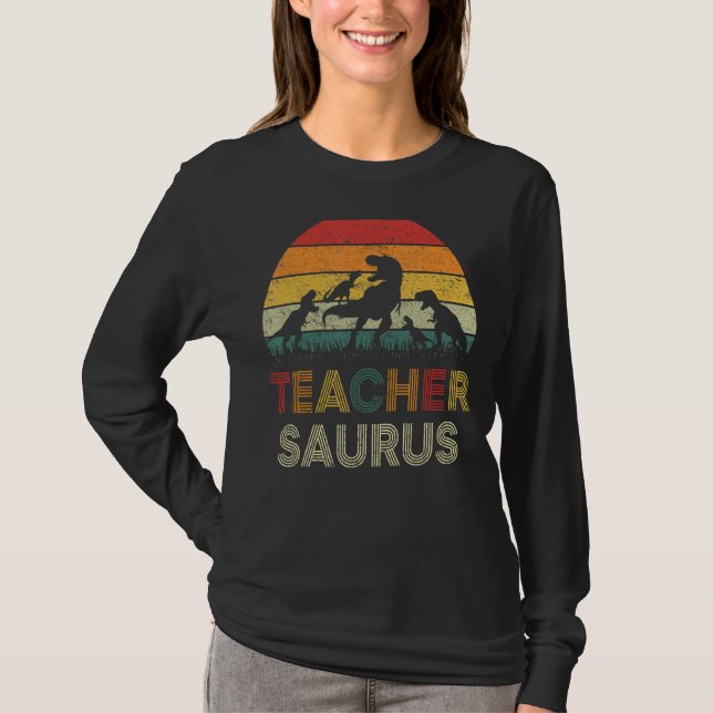 Camiseta Profesor de época Dinosaur Teachersaurus Rex Dad M (Anverso)