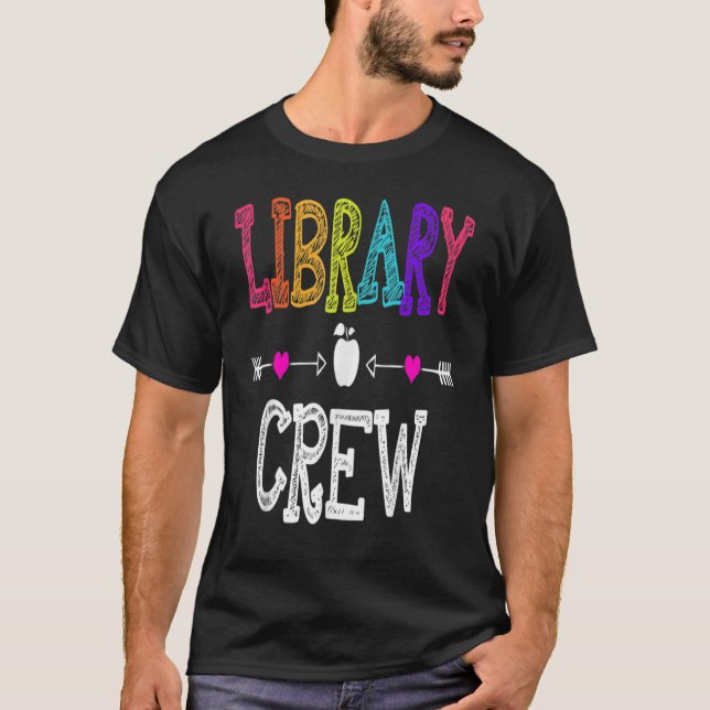 Camiseta Profesor De Equipo De Biblioteca Primer Día De Esc (Anverso)
