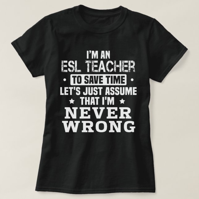 Camiseta Profesor de ESL (Diseño del anverso)