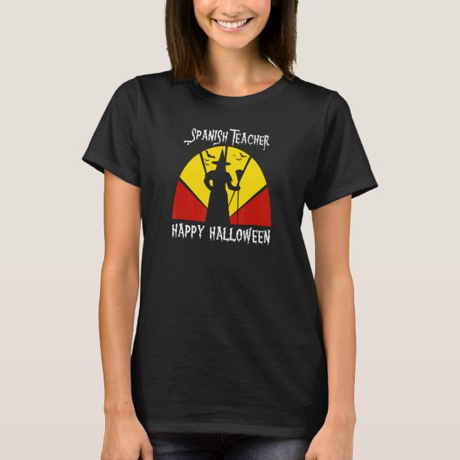 Camiseta Profesor de Español Feliz Halloween (Anverso)