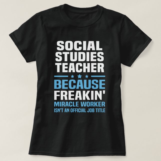 Camiseta Profesor de Estudios Sociales (Diseño del anverso)