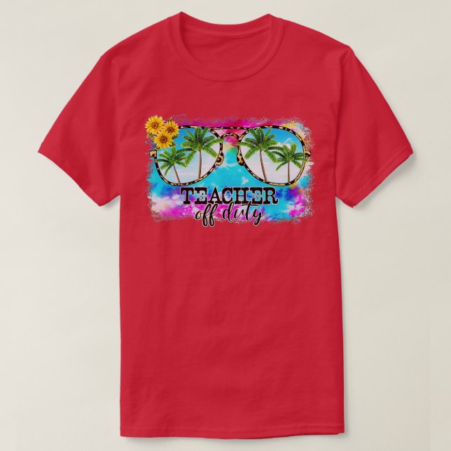 Camiseta Profesor De Gafas De Sol De Leopard Fuera De Servi (Diseño del anverso)