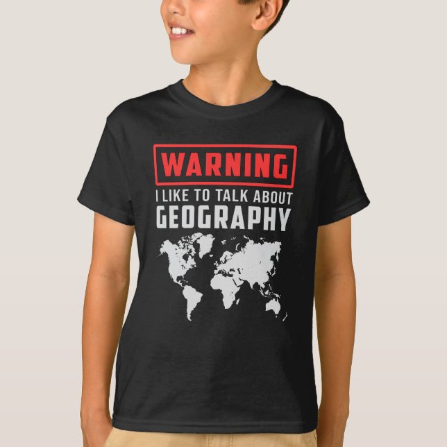 Camiseta Profesor de Geografía divertida Mapa Continentes R (Anverso)