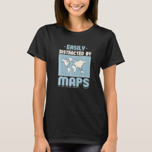 Camiseta Profesor de Geografía por Mapa Distraído por Mapas