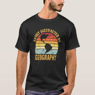 Camiseta Profesor de Geografía Retro Vintage Geógrafo Mapa 