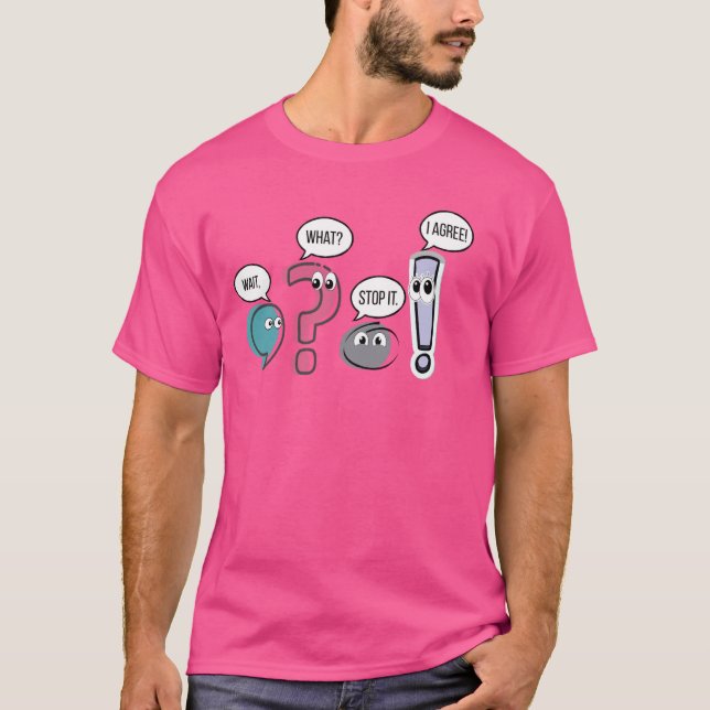 Camiseta Profesor de gramática divertido, espera qué para e (Anverso)