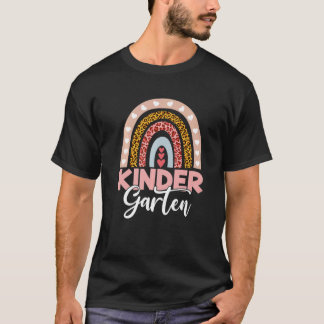 Camiseta Profesor de guardería de Cute Leopard Rainbow