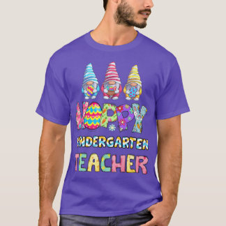 Camiseta Profesor de guardería de Pascua Tie Dye Gnomes Egg