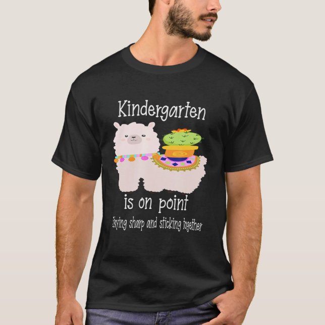 Camiseta profesor de guardería de vuelta a la escuela llama (Anverso)