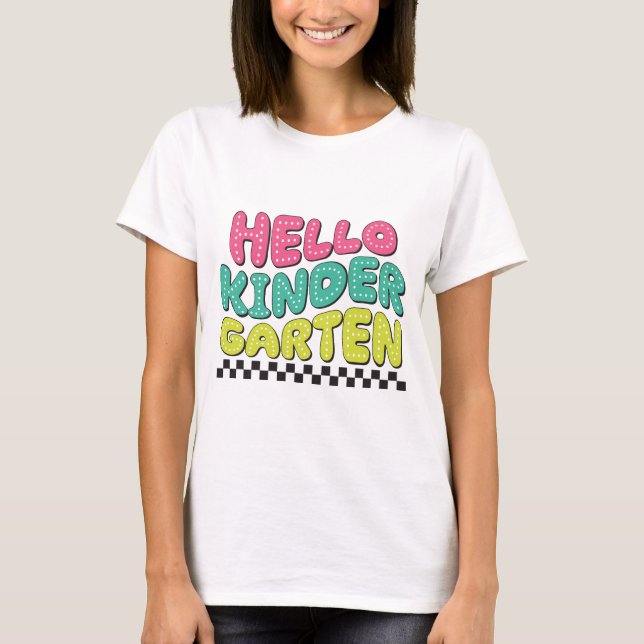Camiseta Profesor de guardería Retro Hello (Anverso)