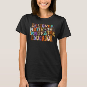 Camiseta Profesor de Halloween Creer Motivador Innovador Ed