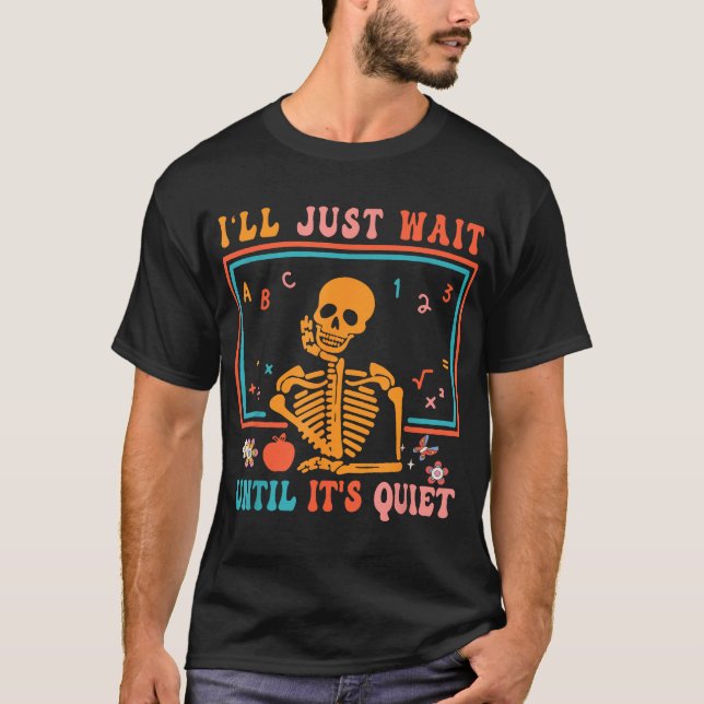 Camiseta Profesor De Halloween Esperaré Hasta Que Esté Tran (Anverso)