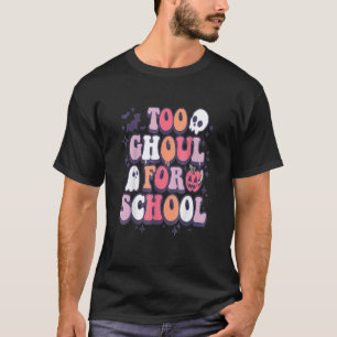 Camiseta Profesor de Halloween Retro Ghouls Groovy Escuela