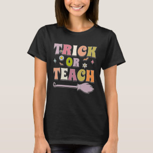 Camiseta Profesor De Halloween Retro Truco O Costura De Ens