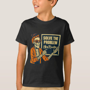 Camiseta Profesor de Halloween Seis Siete Meme 6 7 Esquelet
