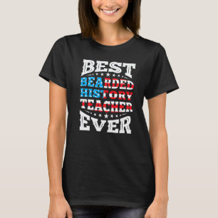 Camiseta Profesor de Historia Barbudo 4 de Julio Usa Ame